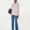 Cotton crew-neck sweatshirt, lilac