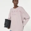 Cotton crew-neck sweatshirt, lilac