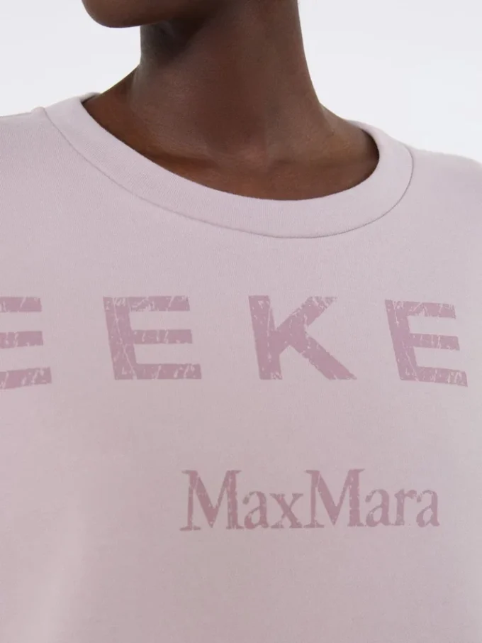 Cotton crew-neck sweatshirt, lilac