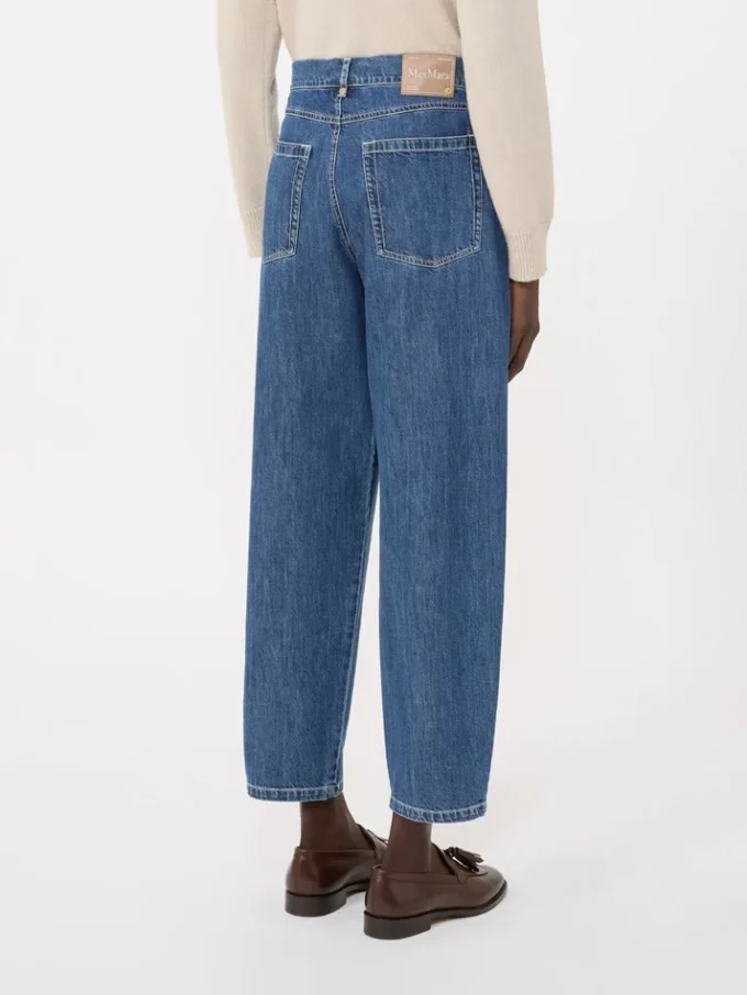 Cotton denim candle-leg jeans, midnightblue Cotton denim candle-leg jeans, midnightblue