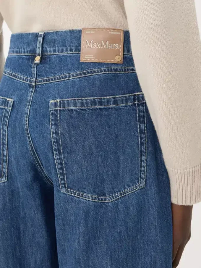 Cotton denim candle-leg jeans, midnightblue Cotton denim candle-leg jeans, midnightblue