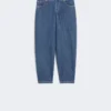 Cotton denim candle-leg jeans, midnightblue Cotton denim candle-leg jeans, midnightblue