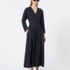 Cotton denim dress with belt, ultramarine Cotton denim dress with belt, ultramarine