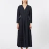 Cotton denim dress with belt, ultramarine Cotton denim dress with belt, ultramarine