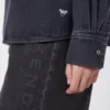 Cotton denim shirt, black