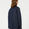 Cotton denim shirt, navy