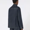 Cotton denim shirt, ultramarine