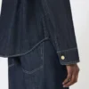 Cotton denim shirt, ultramarine