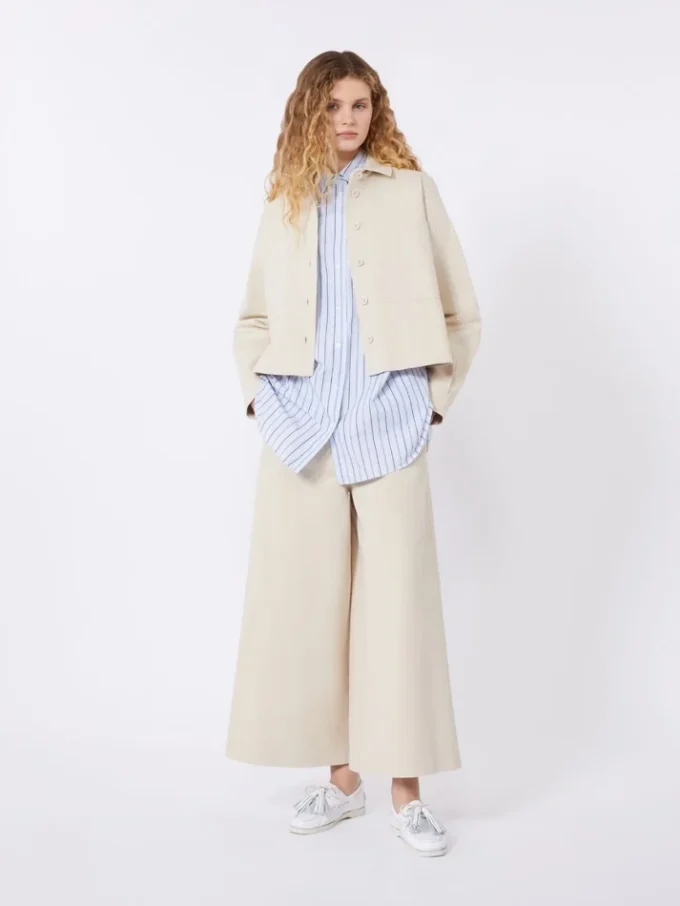 Cotton drill shirt, sand