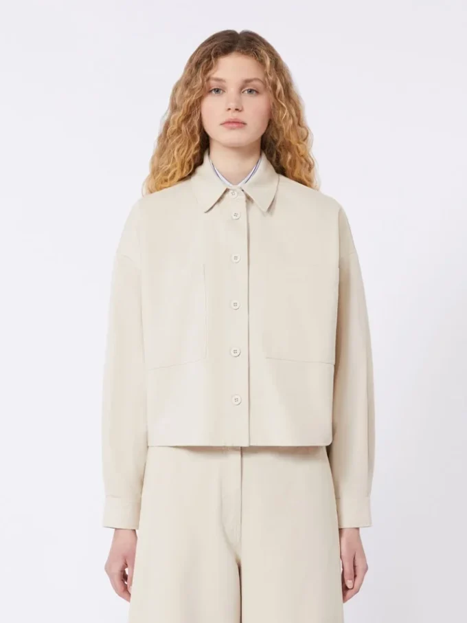 Cotton drill shirt, sand