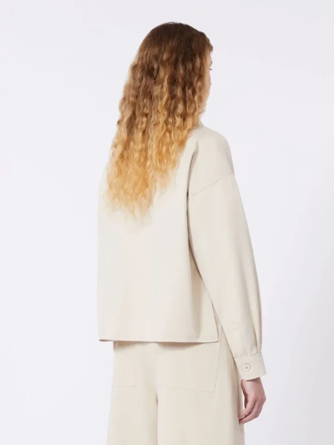 Cotton drill shirt, sand
