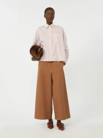 Cotton drill trousers, tobacco