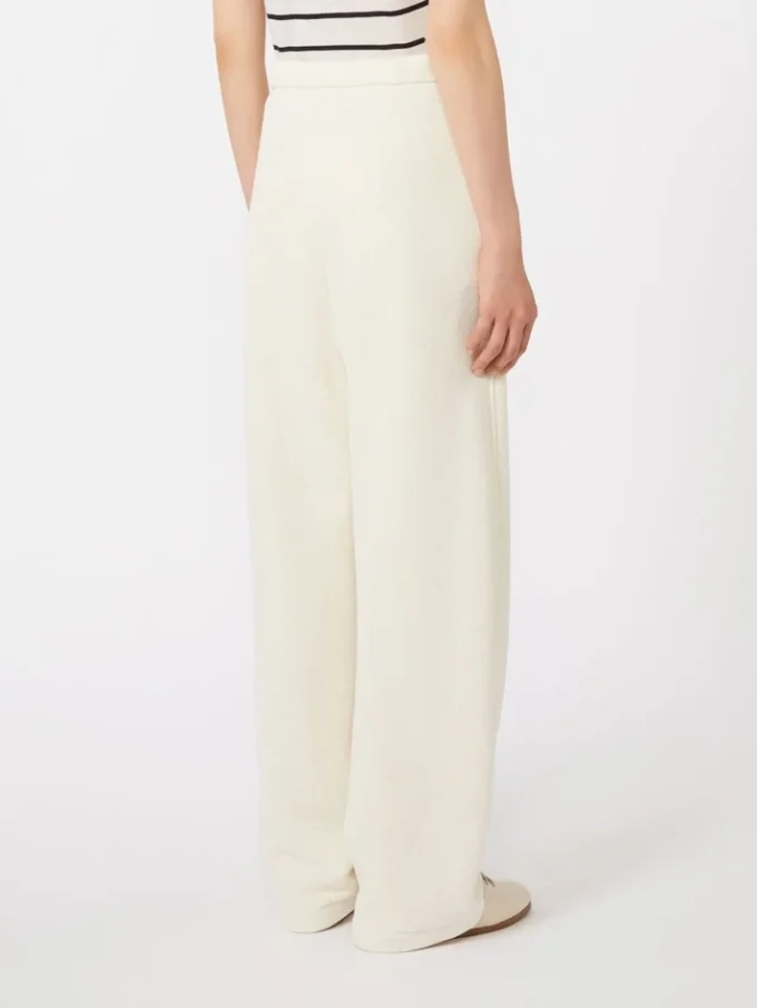 Cotton fleece trousers, ivory Cotton fleece trousers, ivory