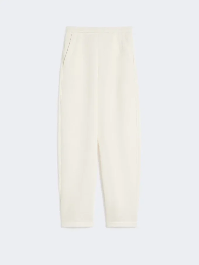 Cotton fleece trousers, ivory Cotton fleece trousers, ivory