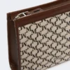 Cotton jacquard extra small pouch, black