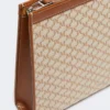 Cotton jacquard medium pouch, hazelnut brown