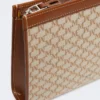 Cotton jacquard small pouch, hazelnut brown Cotton jacquard small pouch, hazelnut brown