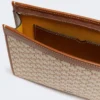 Cotton jacquard small pouch, hazelnut brown Cotton jacquard small pouch, hazelnut brown