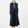 Cotton jersey blazer, navy