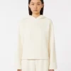Cotton jersey sweatshirt, ivory Cotton jersey sweatshirt, ivory