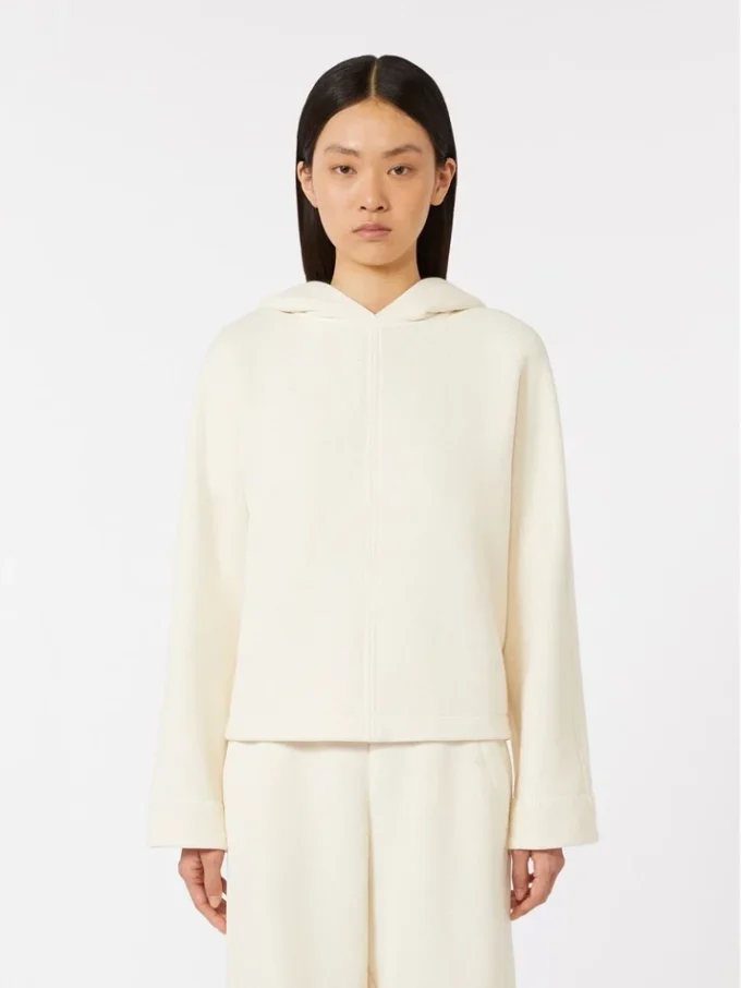 Cotton jersey sweatshirt, ivory Cotton jersey sweatshirt, ivory