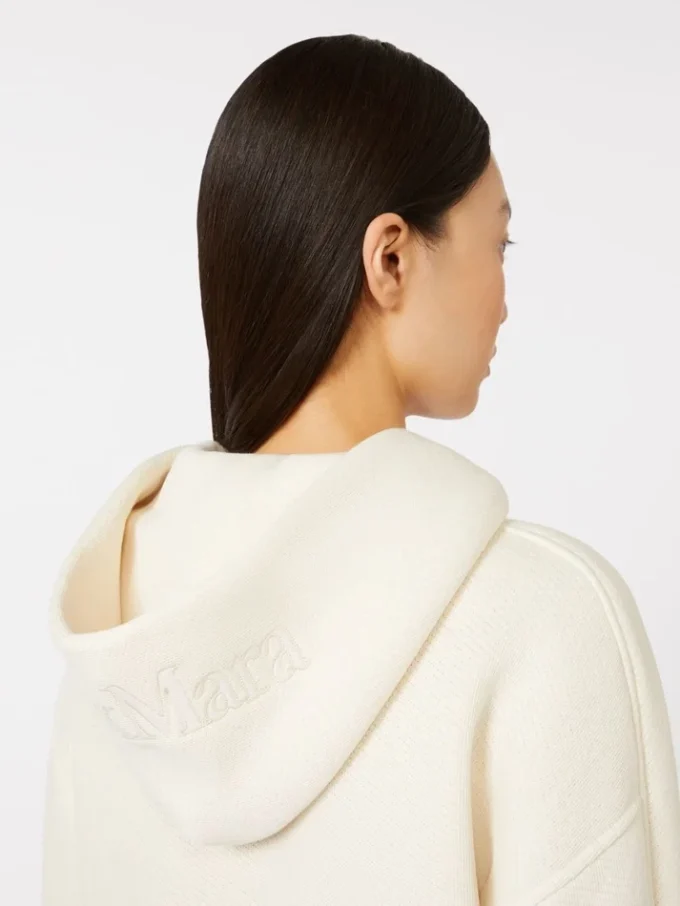 Cotton jersey sweatshirt, ivory Cotton jersey sweatshirt, ivory