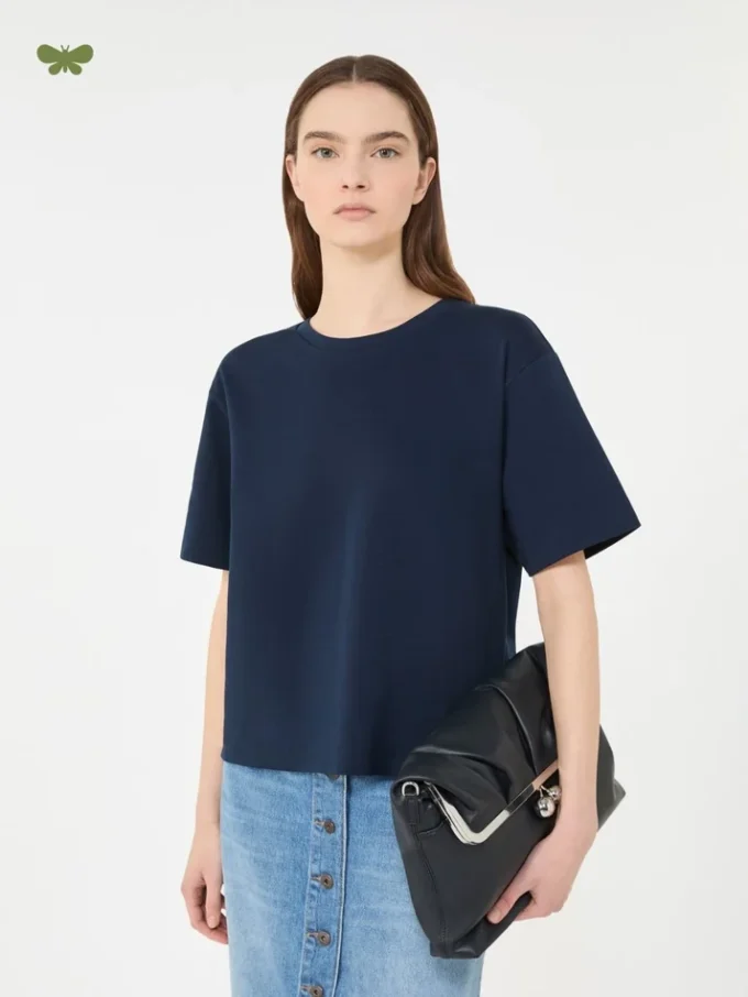 Cotton jersey t-shirt, navy