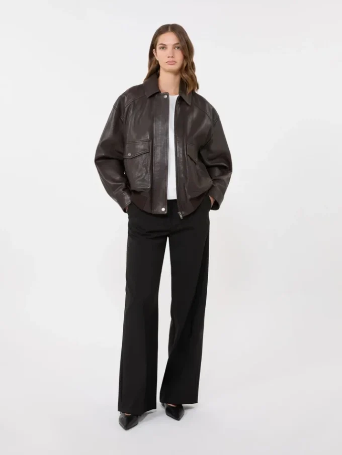 Leather jacket, brown