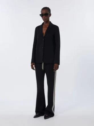 Cotton jersey trousers, black
