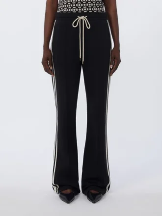Cotton jersey trousers, black