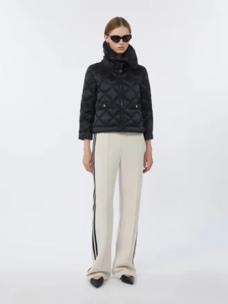 Cotton jersey trousers, ecru