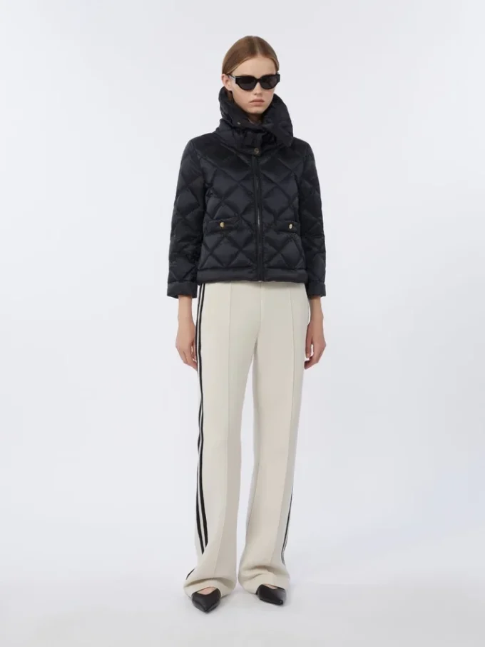 Cotton jersey trousers, ecru Cotton jersey trousers, ecru