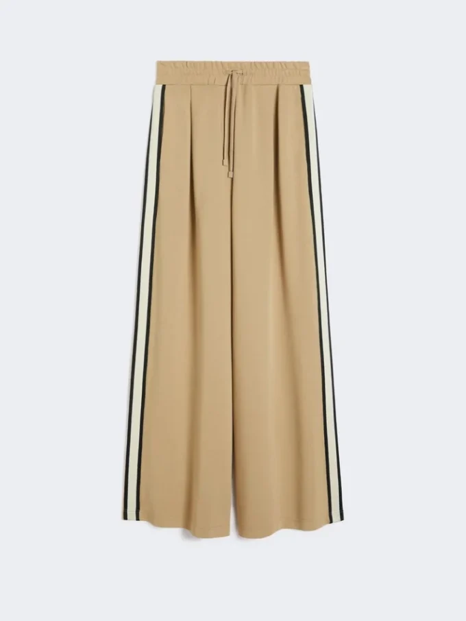 Cotton jersey trousers, hazelnut brown