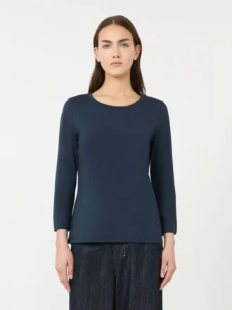 Cotton knit t-shirt, ultramarine