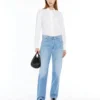 Cotton logo shirt, optical white