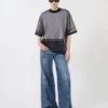 Cotton overlay t-shirt, optical white
