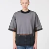 Cotton overlay t-shirt, optical white