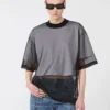 Cotton overlay t-shirt, optical white