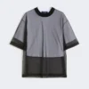 Cotton overlay t-shirt, optical white