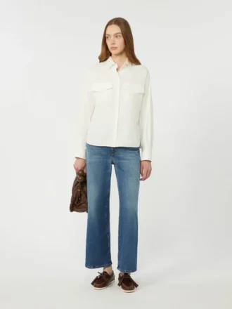 Cotton oxford shirt, white