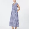 Cotton-poplin a-line dress, navy Cotton-poplin a-line dress, navy