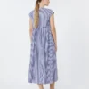 Cotton-poplin a-line dress, navy Cotton-poplin a-line dress, navy