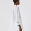 Cotton poplin blouse, optical white