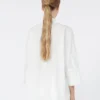 Cotton poplin oversize shirt, white