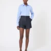 Cotton poplin shirt, light blue