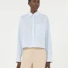 Cotton poplin shirt, light blue