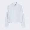 Cotton poplin shirt, light blue