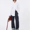 Cotton poplin shirt, optical white