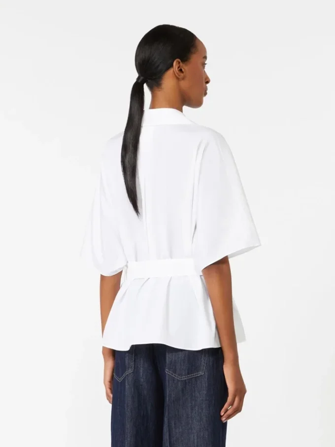 Cotton poplin shirt, white