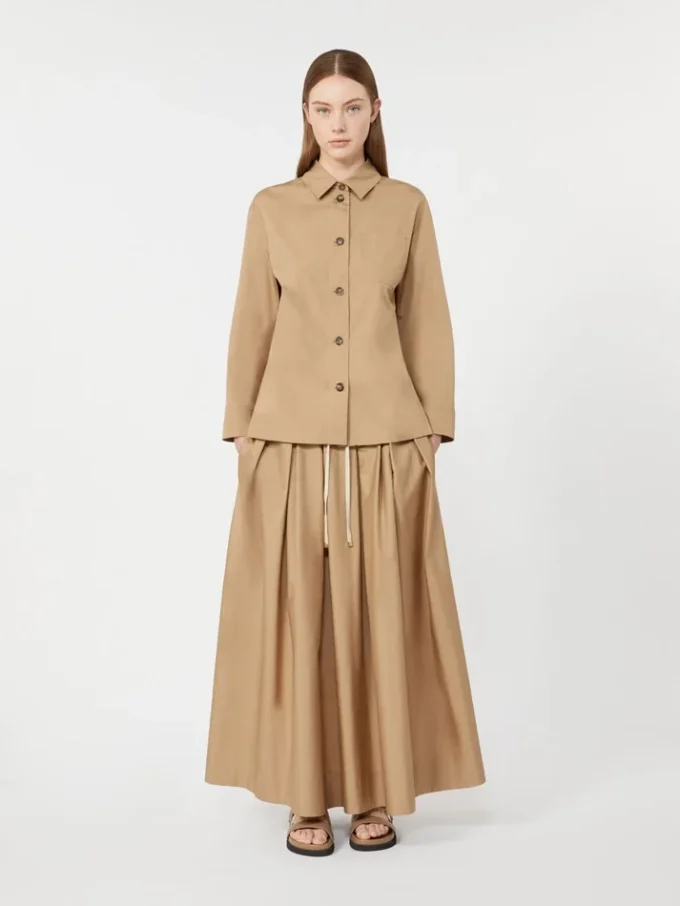 Cotton poplin skirt, desert Cotton poplin skirt, desert